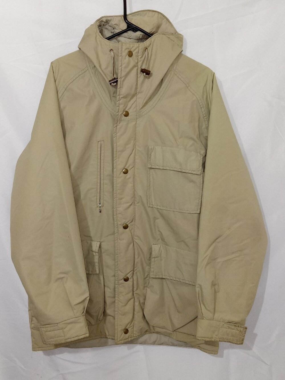 Vintage Browning Gore-Tex Parka Jacket Mens M Made USA Hooded Hunting Tan